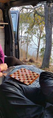 A fine place to picnic, play checkers, & watch the sun set.