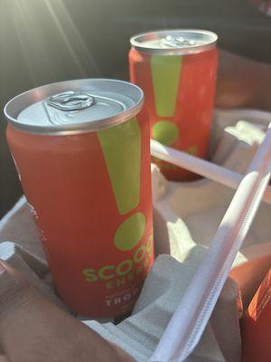 Scoot energy drinks.  I got lucky and they were cold.