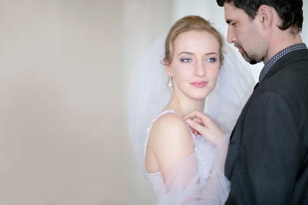 Bride Groom Krakow Poland wedding portrait photography classic traditional photograph.