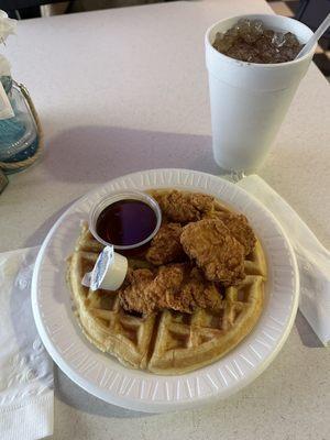 Chicken and waffles