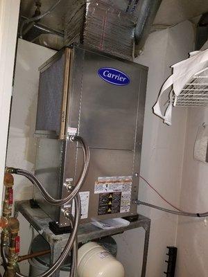 2.5-ton watersource heatpump unit replacement in highrise condominium. Completed installation.