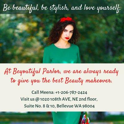 Ur Beauty should never take days off, & so, BeYoutiful Parlour is always ready with a huge variety of services to make sure U look the best.