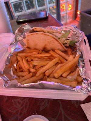 Gyro with fries