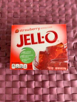 One box of Strawberry Jell-O.