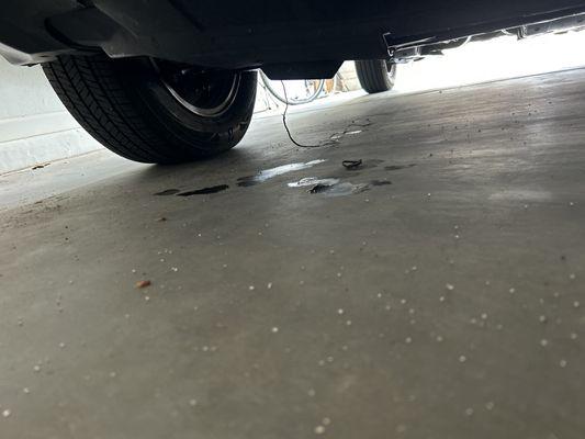 Fluid leaking with broken cord under my car