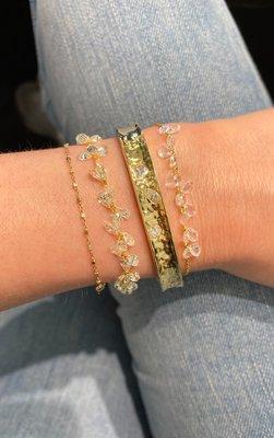 Custom made gold and diamond bracelets