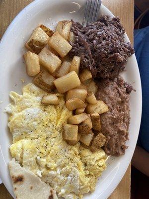 Barbacoa breakfast plate