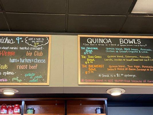 Menu: Quinoa Bowls!