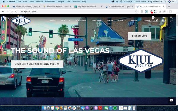 KJUL Local Las Vegas Radio Station Website we redesigned.