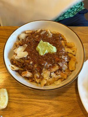 Bolognese rigatoni