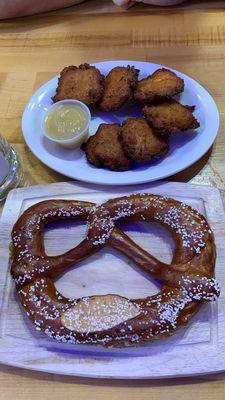 Bavarian Pretzel and  Potato Pancakes