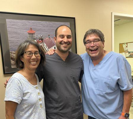 Dr Andonian with the previous practice owners Dr Jaruszewski and Dr Kato