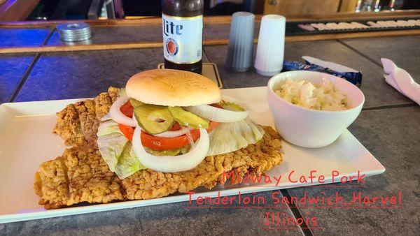 Pork tenderloin Sandwich