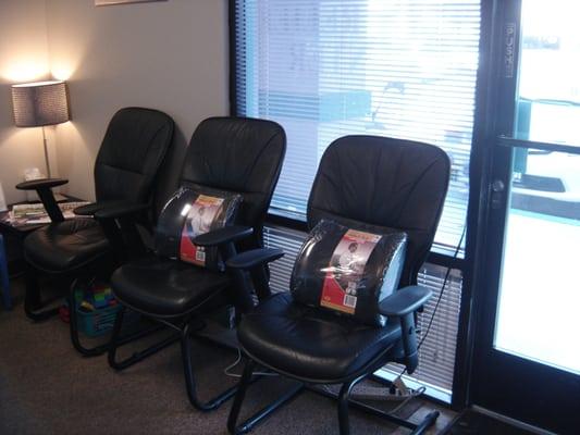 Reception area with ergonomic chairs for patient comfort