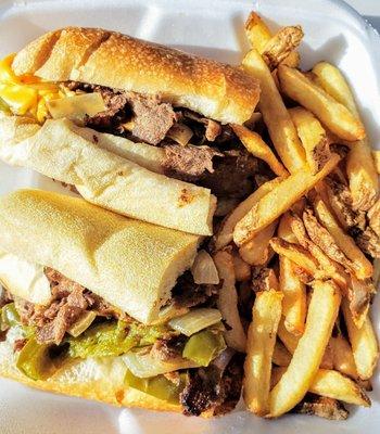 Philly Cheesesteak (comes w/fries) $8.50 - very gOOd!