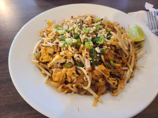 Pad thai. Hot. But no spice at all!