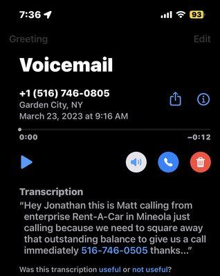 Matt Hall harassing, badgering and aggressive voicemail. #Dictatorship