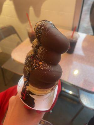 chocolate dipped ice cream