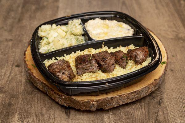 Lamb kabob plate