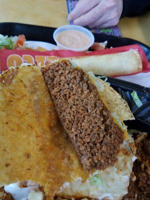 Taco... the worst taco ever. Tainted meat, old grease taste in mexi fries,  $15