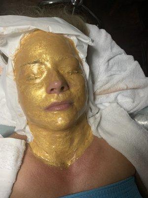 Gold mask. Available