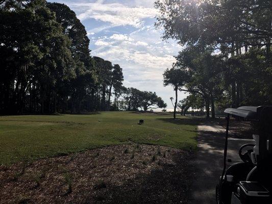 Par three on Oyster Reef. Beautiful hole.