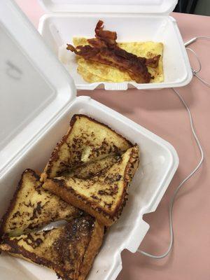 French toast was very trash.For the blonde lady to be having so much attitude she sure cannot cook French toast for anything.