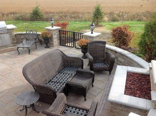 Custom patio and firepit