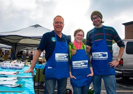 Sharpening at the Fox Point Farmers Market 2015!