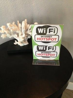 Free wifi while you wait!