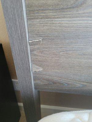 Broken headboard