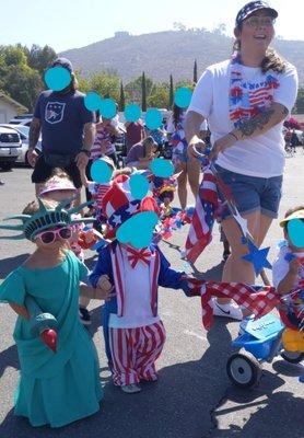 Yahaira leading my Lady Liberty and friends in their parade.