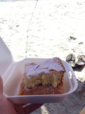 The pound cake bar with a cheese Danish underneath! Both really delish!