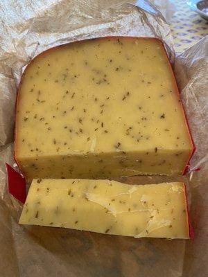 Leyden cheese with cumin seeds, love it!