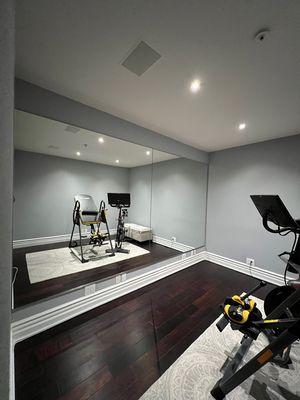 Upgrade the look of your gym with full sized wall mirrors.