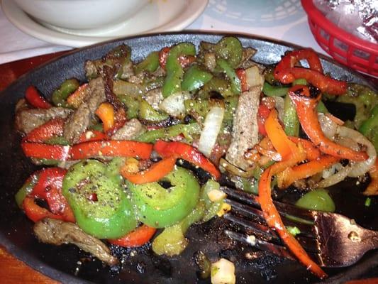 Steak Fajitas.....no seasoning at all