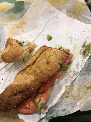 The spicy Italian footlong was great