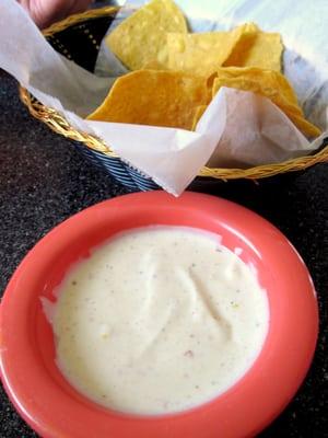 Tortilla Chips and White Sauce