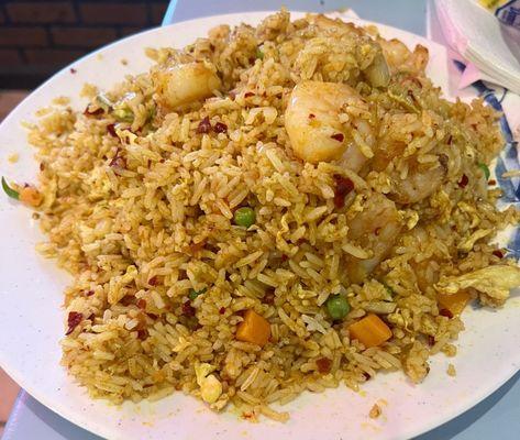 Curry Fried Rice with Shrimp