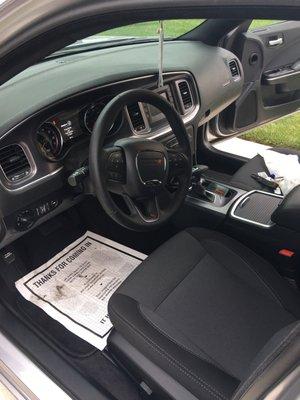 The inside of The new Dodge Charger