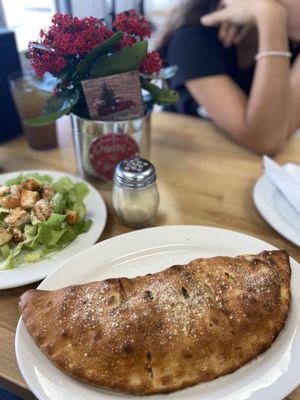 Calzone with Pepperoni, Bacon and Chicken