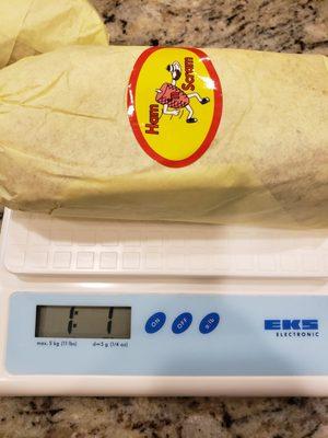 Weight of The Original Breakfast Burrito.