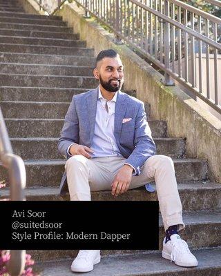 Dressing Avi Soor from Seattle Gents