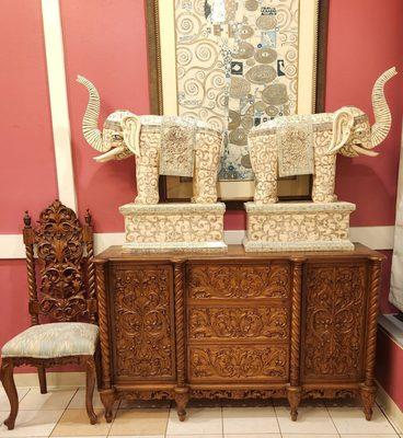 Very beautiful & intrigue carved side table