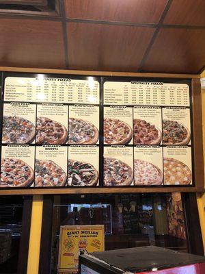 Pizza menu 01/22/21