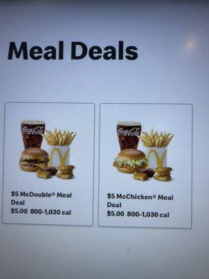 Menu deals