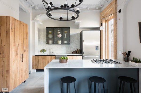 Urban homes kitchen in Brooklyn townhouse