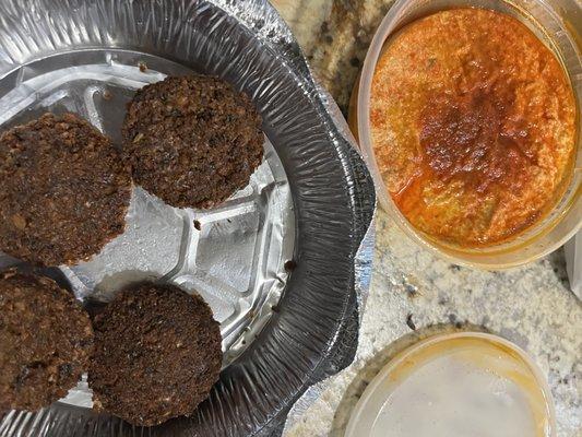 Falafel appetizer, Hummus appetizer