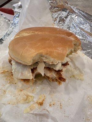 Nashville hot chicken sandwich.