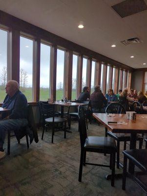 Dining room with plenty of windows